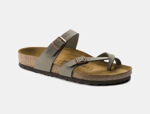 BIRKENSTOCK MAYARI BIRKO-FLOR STONE SANDALS – REGULAR FIT ΓΚΡΙ