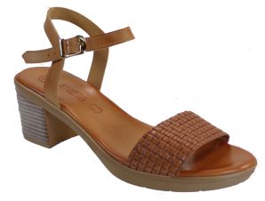 Katia Shoes Anneto Γυναικεία Πέδιλα 46-115 Καφέ Δέρμα