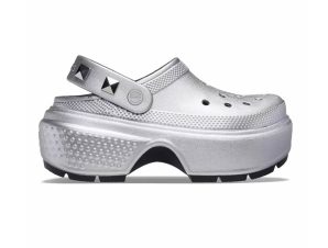 CROCS STOMP METALLIC CLOG 210362-040 Λευκό