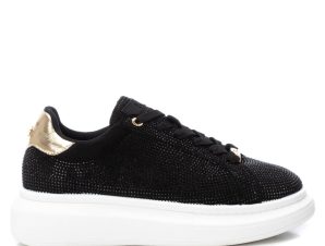 Γυναικεία VEGAN ΓΥΝΑΙΚΕΙΟ SNEAKER ΜΕ STRASS XTI 142289 ΜΑΥΡΟ