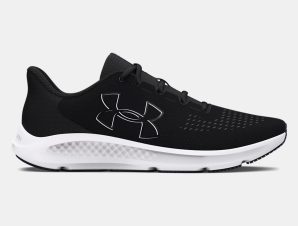 Under Armour – Women’s UA Charged Pursuit 3 Big Logo Running Shoes – Black/Black/White