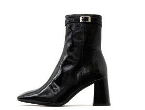 PATENT LEATHER MID HEEL ANKLE BOOTS WOMEN ANGEL ALARCON