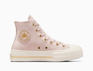 Converse – CHUCK TAYLOR ALL STAR LIFT PLATFORM TAILORED LINES – 679-FLUSH STONE/EGRET/GOLD