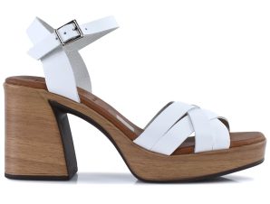 Δερμάτινο λευκό πέδιλο Oh my Sandals 5398