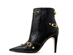 E67491 PATENT LEATHER HIGH HEEL ANKLE BOOTS WOMEN CARRANO