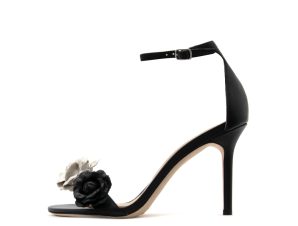 ALLIE LEATHER FLOWER HIGH HEEL SANDALS WOMEN LAUREN RALPH LAUREN