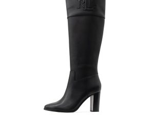 PAGE II LEATHER HIGH HEEL LONG BOOTS WOMEN LAUREN RALPH LAUREN