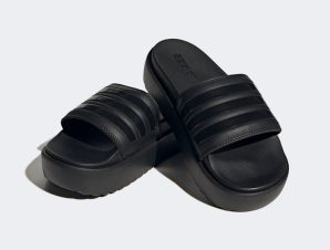 ADIDAS ADILETTE PLATFORM SLIDES ΜΑΥΡΟ