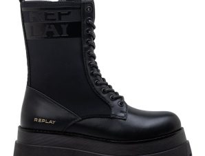 REPLAY μαύρο biker boot ANY DOUBLE