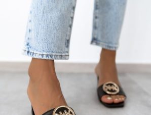 KENDALL + KYLIE Mules Με Αγκράφα Μαύρα – Baya