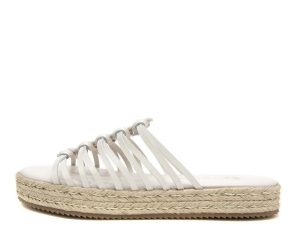 LEATHER FLAT SANDALS WOMEN MOURTZI