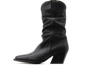 LEATHER MID HEEL ANKLE BOOTS WOMEN INUOVO