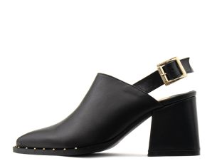 LEATHER SLINGBACK HIGH HEEL MULES WOMEN I ATHENS